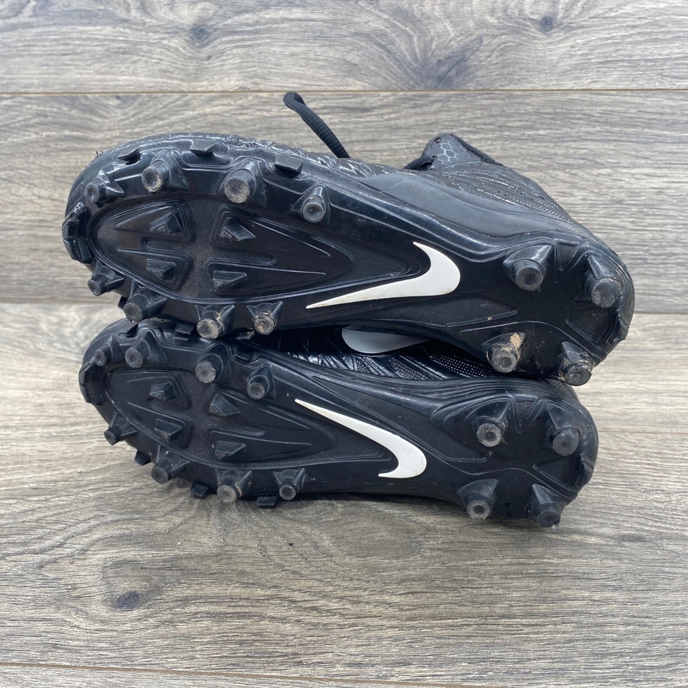 Nike Alpha Menace Shark Football Cleats Youth 2Y Black White 880136-011 - Picture 3 of 9